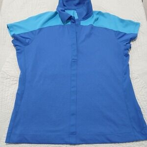 Calloway Women's Top Size Small Blue And Teal With Pockets